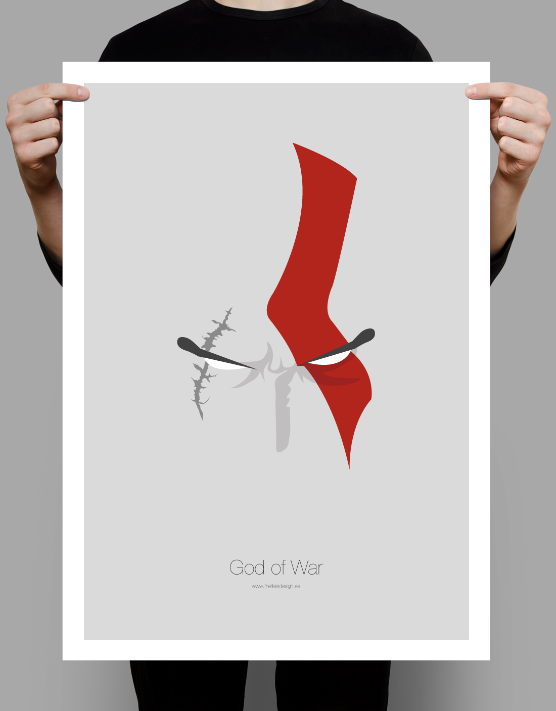 Diseño personalizado de poster Wod of war (Kratos)